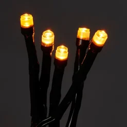 Guirlande lumineuse LED intérieure et extérieure blanc chaud câble vert 8 fonctions 37,5 m