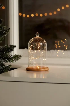 Guirlande lumineuse LED intérieure blanc chaud câble argenté 1,8 m