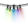 Guirlande lumineuse LED intérieure et extérieure multicolore câble noir 8 fonctions 9,50 m décor ampoule