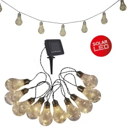 Guirlande lumineuse LED solaire Ampoule extérieur plastique claire transparente avec LED intégrée