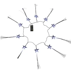 Guirlande Lumineuse LED Étoiles Fibre Optique 10 LED Blanc