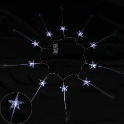 Guirlande Lumineuse LED Étoiles Fibre Optique 10 LED Blanc