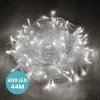 Guirlande Lumineuse 44m Câble Transparent 400 Leds Blanc froid