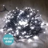 Guirlande Lumineuse 44m Câble Noir 400 Leds Blanc froid
