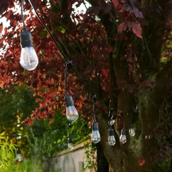 Guirlande lumineuse solaire d'extérieur LED intégrée RVB IP44 0.68W 20lm 10M