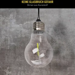 Guirlande lumineuse solaire pour l'extérieur avec 10 LED 'LINDA', longueur 370 cm, 10 boules D : 6 cm, changement de couleur RGB