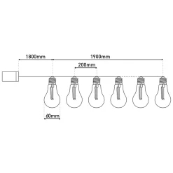 Guirlande lumineuse solaire pour l'extérieur avec 10 LED 'LINDA', longueur 370 cm, 10 boules D : 6 cm, changement de couleur RGB