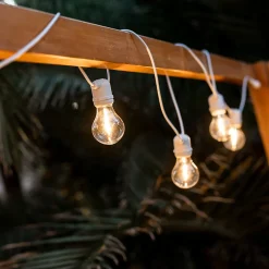 Guirlande lumineuse solaire d'extérieur rechargeable Allegra câble blanc IP44 35lm 3W 8m Newgarden