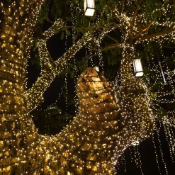 Guirlande lumineuse solaire 8 modes YOGY SOLAR WARM 400 Jaune Plastique 3.90M