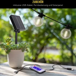 Guirlande lumineuse solaire WW 10 'CADENA' 1000 cm de long, nombreuses fonctions