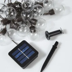 Guirlande lumineuse solaire 20 ampoules rondes