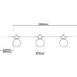 Guirlande lumineuse solaire 10 pièces WW 'CADENA