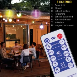 Guirlande lumineuse solaire 10 pièces WW 'CADENA