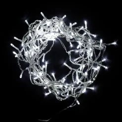 Guirlande Rideau stalactite 180LED IP44 3M avec timer - Blanc Froid - SILAMP