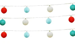 Guirlande solaire 20 ampoules LED intégrée IP44 0,05W Blanc + RVB