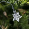 Guirlande solaire à LED forme "étoiles" 15 mètres Transparent