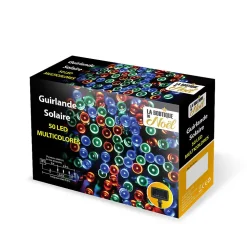 Guirlande solaire à LED multifonction 5.9 mètres Noir