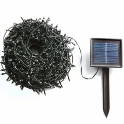 Guirlande solaire à LED multifonction 12.9 mètres Noir