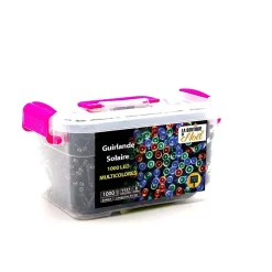 Guirlande solaire à LED multifonction 54.9 mètres Noir