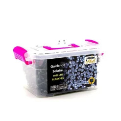 Guirlande solaire à LED multifonction 54.9 mètres Noir