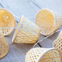 Guirlande solaire bambou CHILL HYBRID 10 ampoules 3.8M