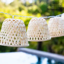 Guirlande solaire bambou CHILL HYBRID 10 ampoules 3.8M