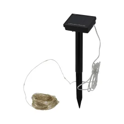 Guirlande solaire de 16,4m- 150 MicroLED lumière blanc chaud- 60 lumens- Eclairage extérieur Jardin