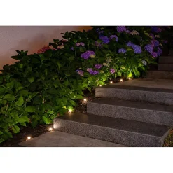Guirlande solaire de 5,5m avec 10 spots à planter- éclairage blanc froid- 100 Lumens- Eclairage extérieur Jardin