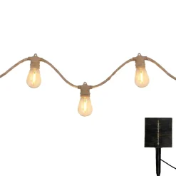 Guirlande solaire en corde 10 ampoules FANTASY CORD SOLAR Beige Corde 7.50M