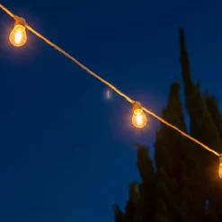 Guirlande solaire en corde 10 ampoules FANTASY CORD SOLAR Beige Corde 7.50M