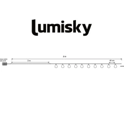 Guirlande solaire FANTASY STAR CORD 10 ampoules 8M