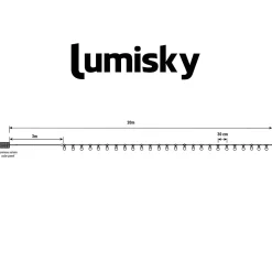 Guirlande solaire filament BESTY 25 ampoules 20M