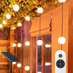 Guirlande Solaire Flottante 6 Boules IP67 - Alimentation Solaire & USB - Décoration pour Jardin, Piscine, Terrasse - Groupe DDC