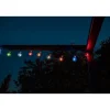 Guirlande solaire guinguette de 3,8m- 10 ampoules multicolores- 10 Lumens- Eclairage extérieur Jardin