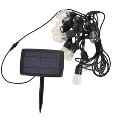 Guirlande solaire LED Chill Lilttle Garden 12 lumières E27 600lm 1W 10m noir