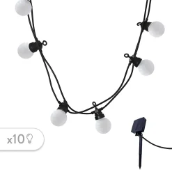 Guirlande solaire LED Party Milky Solar 100lm IP44 1W blanc chaud L3,750m