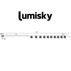 Guirlande solaire NOYA HYBRID 10 ampoules 8M