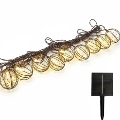 Guirlande solaire RUSTY LIGHT 10 cages 4M