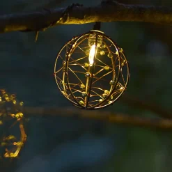 Guirlande solaire RUSTY LIGHT 10 cages 4M