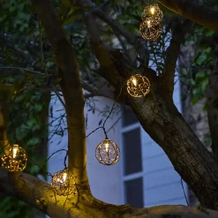 Guirlande solaire RUSTY LIGHT 10 cages 4M