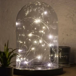 Guirlandes - 20 micro LED - argent - blanc chaud - L190 cm - Atmosphera