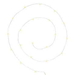 Guirlandes - 20 micro LED - argent - blanc chaud - L190 cm - Atmosphera