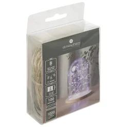 Guirlandes - 100 micro LED - argent et blanc froid - L1000 cm - Atmosphera