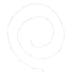 Guirlandes - 20 micro LED - argent et blanc - L190 cm - Atmosphera