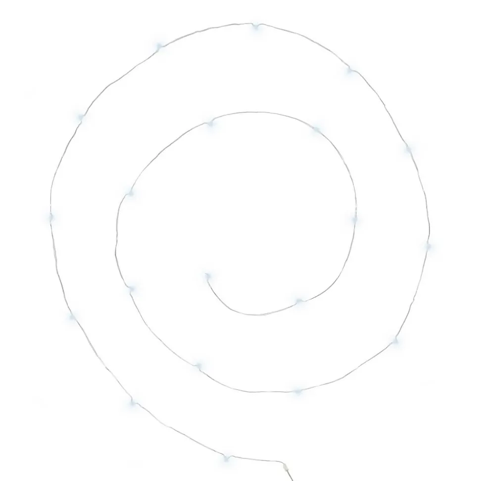 Guirlandes - 20 micro LED - argent et blanc - L190 cm - Atmosphera