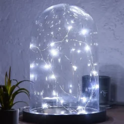 Guirlandes - 20 micro LED - argent et blanc - L190 cm - Atmosphera