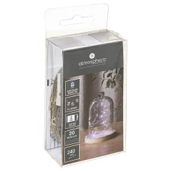 Guirlandes - 20 micro LED - argent et blanc - L190 cm - Atmosphera
