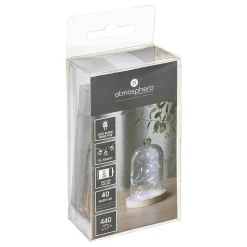 Guirlandes - 40 micro LED - argent et blanc - L400 cm - Atmosphera