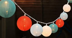 Guirlandes lumineuses Kanor LED intégrée 20 boules 0.25W IP44 multicolore à piles