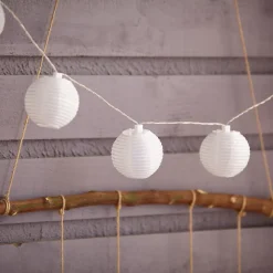 Guirlandes lumineuses LED intégrée solaire Estevan 0.04W IP44 GoodHome blanc 20 boules